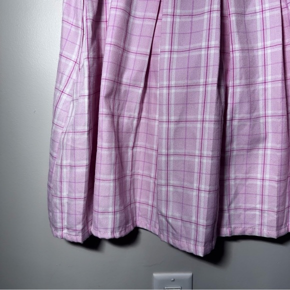 Hot Topic Sweet Society Pink & Lavender Plaid Pleated Skirt Size XL - Picture 8 of 11